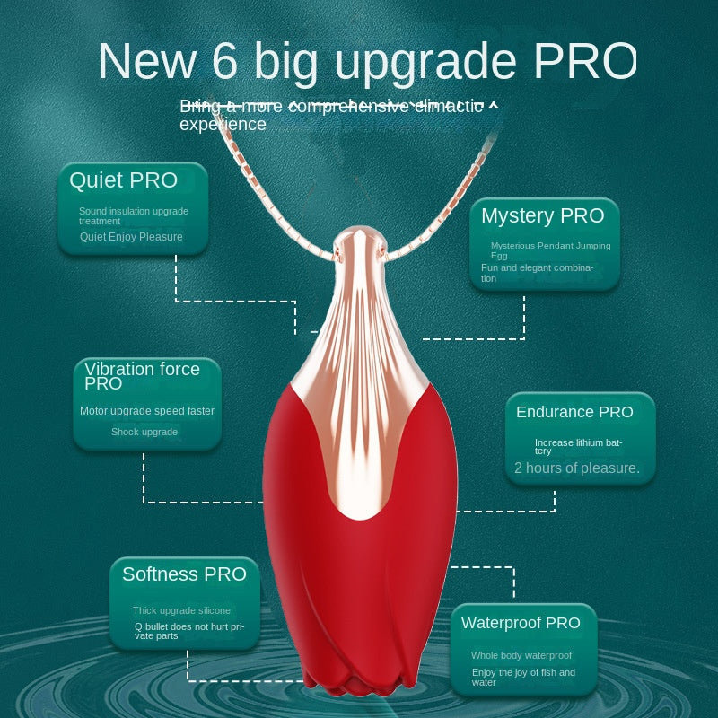 Rose Necklace Vibrator – Women’s Wearable Egg Adult Toy